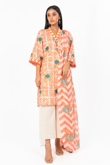Alkaram Studio SS-3-24-3-Orange Online Shopping